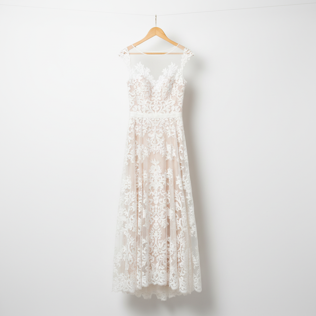 Delicate Lace-Trimmed Dress
