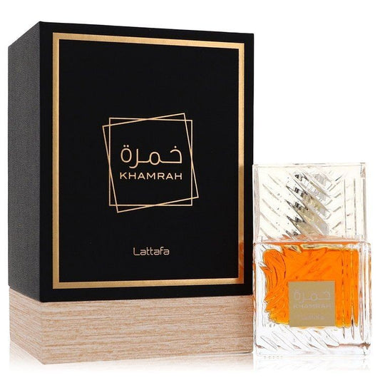 Lattafa Khamrah by Lattafa Eau De Parfum Spray (Unisex) 3.4 Oz (Men)